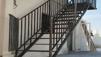 نرده راه پله فلزی مشکی در استان سیستان و بلوچستان