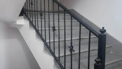نرده راه پله فلزی مشکی در زنجان
